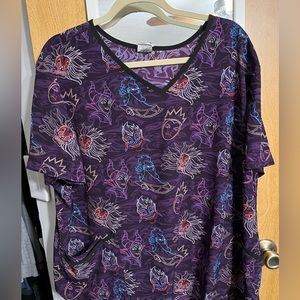 Disney villains scrub top 3x